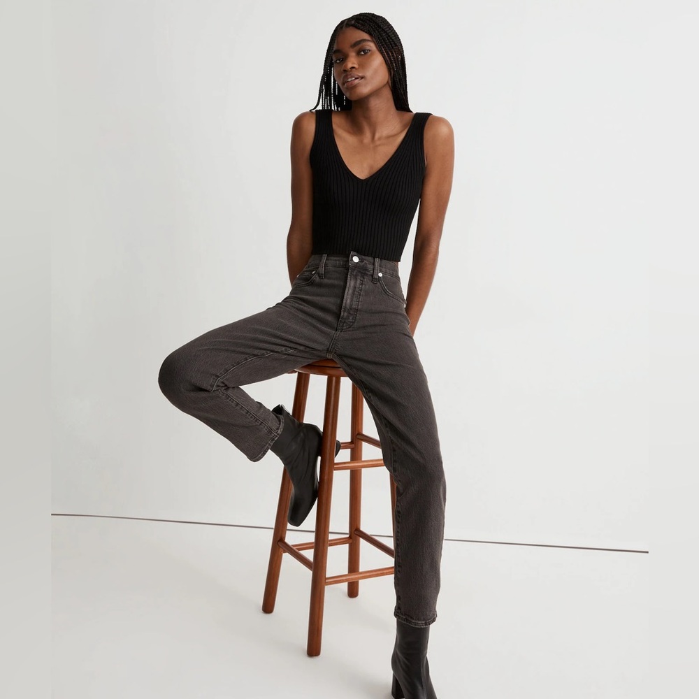 Madewell The Perfect Vintage Jean in Lunar Wash Black.